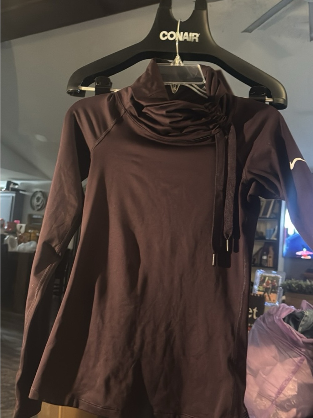 Nike Women's Deep Plum Funnel Neck Pullover Sweater#125
